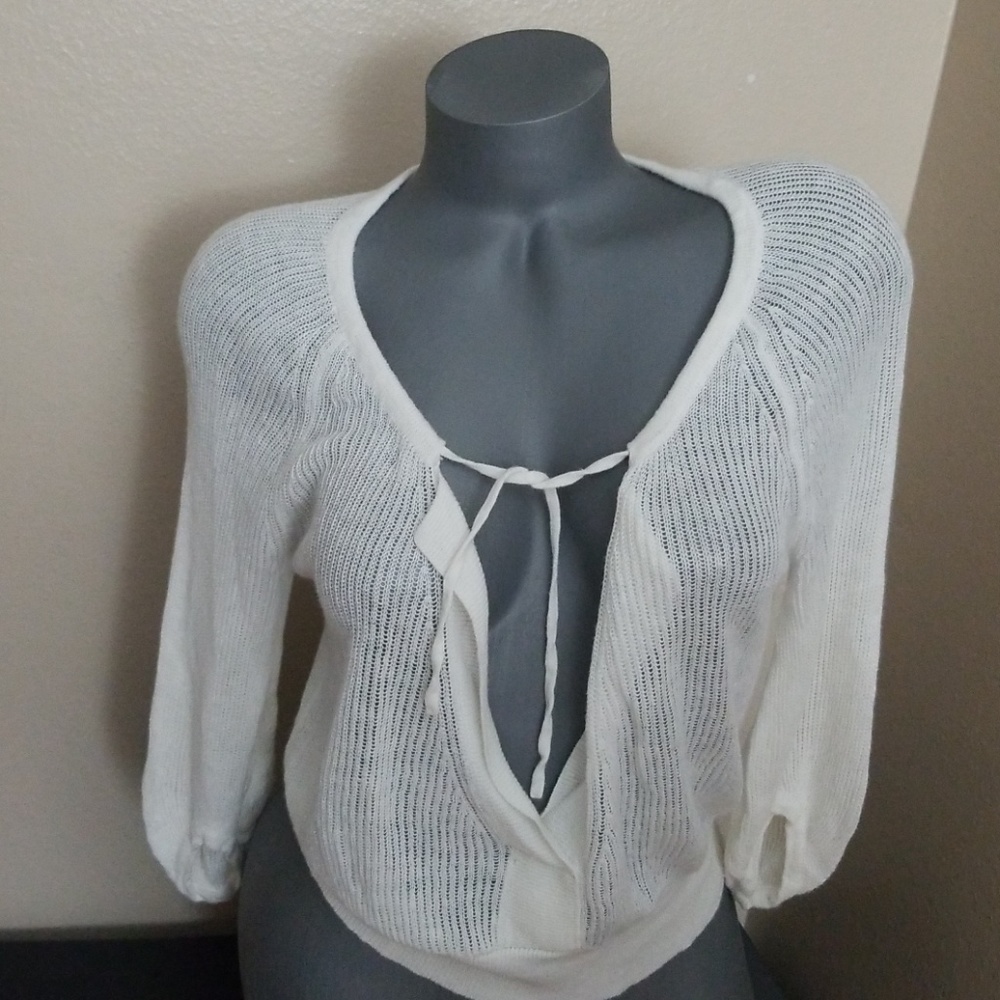👄👄SOLD! 3/4 Sleeve Knitted Top Women Small👄👄 - Picture 7 of 8